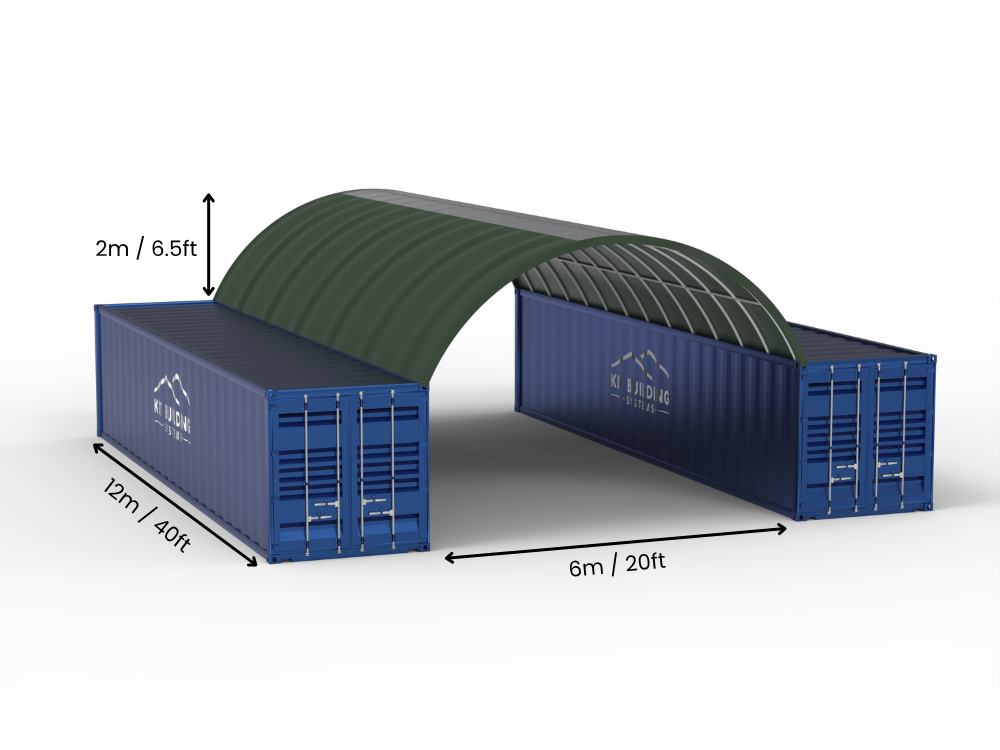 6m (20ft) Oopspan | Kontener Skerms 20ft Breedte, 6.5ft Hoogte (6m x 2m)