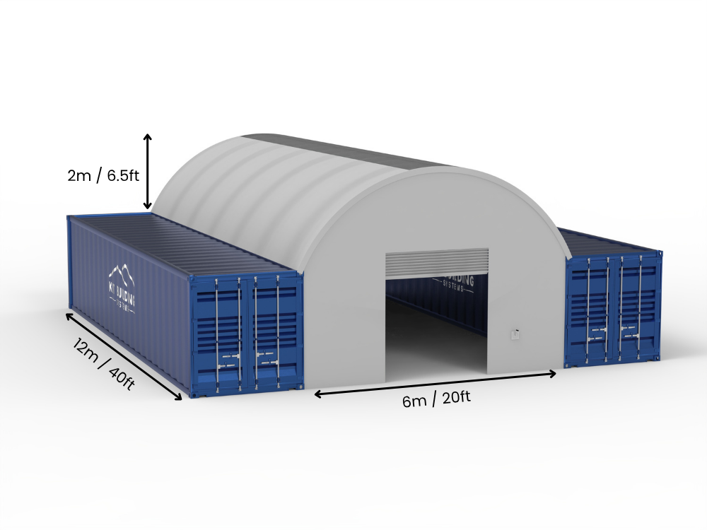 6m (20ft) Oopspan | Kontener Skerms 20ft Breedte, 6.5ft Hoogte (6m x 2m)