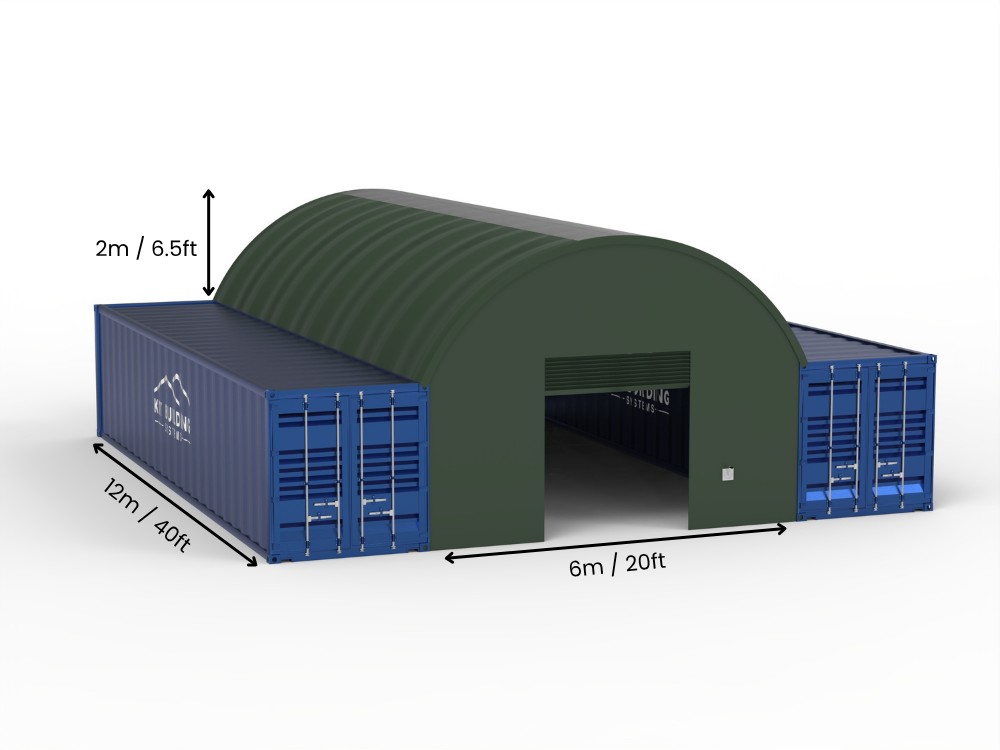 6m (20ft) Oopspan | Kontener Skerms 20ft Breedte, 6.5ft Hoogte (6m x 2m)