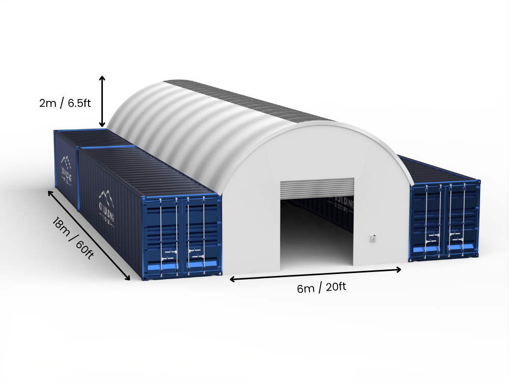 6m (20ft) Oopspan | Kontener Skerms 20ft Breedte, 6.5ft Hoogte (6m x 2m)