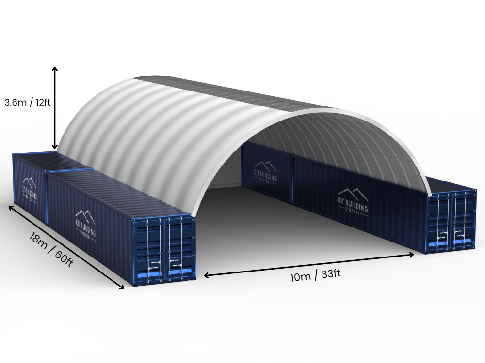 10m (33ft) Isikhala | Izembozo Zokugcina Izitsha - 33ft x 12ft (10m x 3.6m)