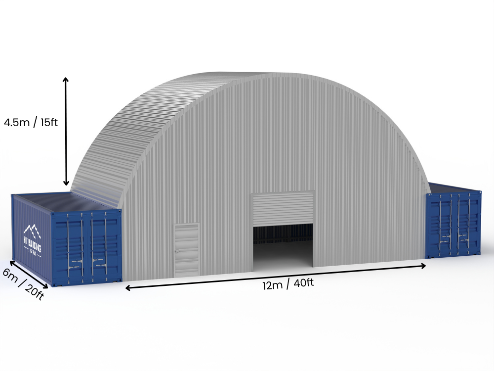 12m (40ft) Span | Steel Container Canopies - 40ft x 12ft (12m x 4.5m)