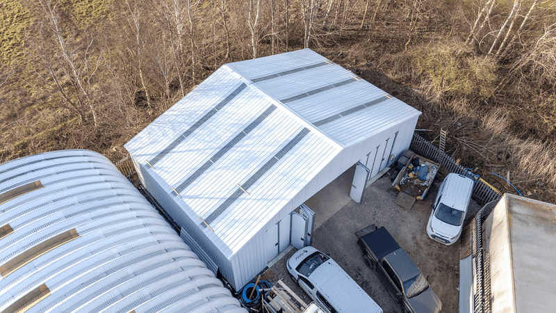 Staal Vliegtuig Hangaar