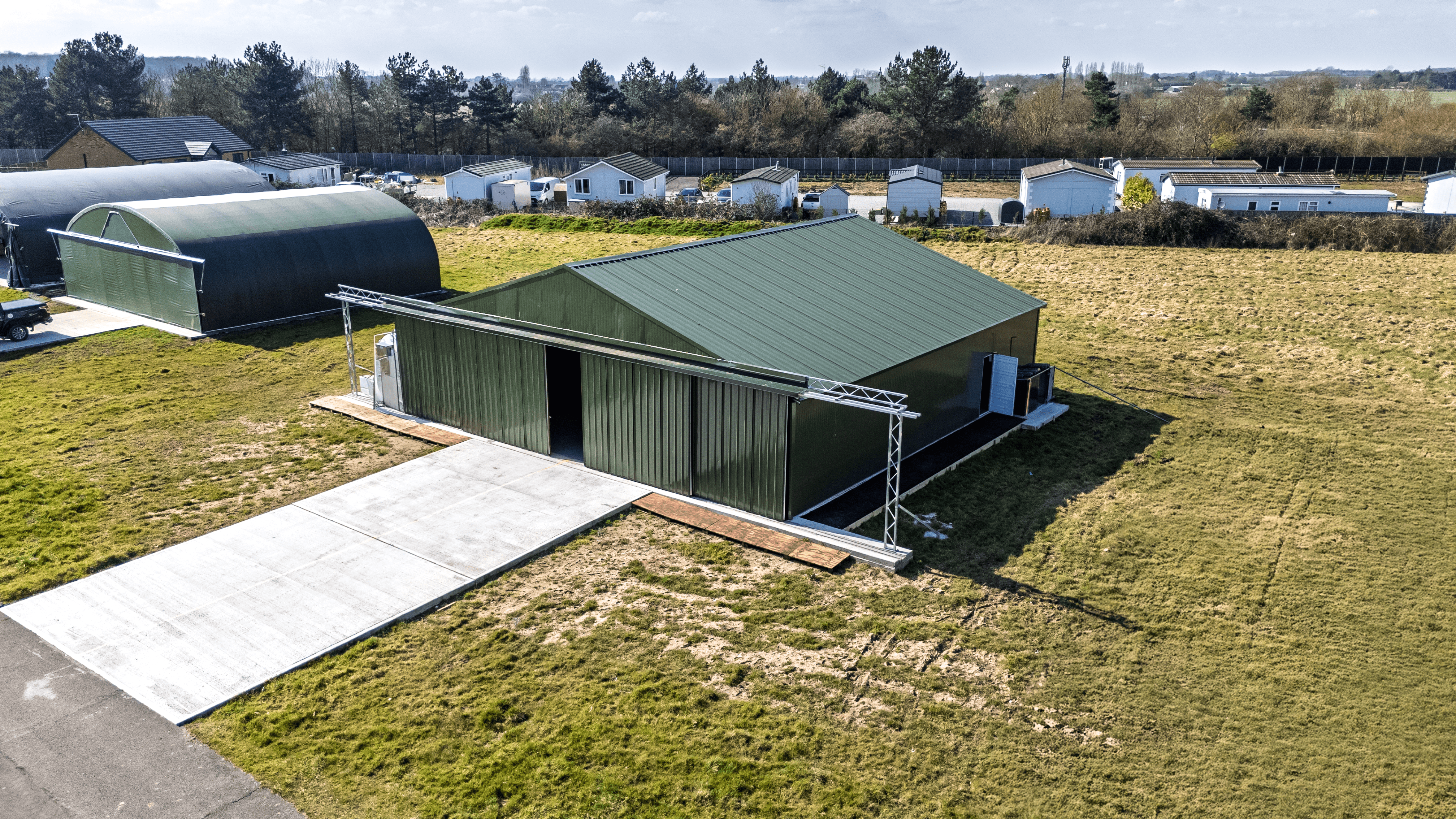 Staal Vliegtuig Hangaar