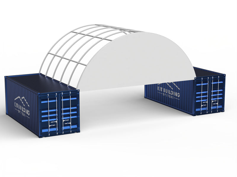 8m (26ft) Oopspan | Kontener Skerms 26ft Breedte, 10ft Hoogte (8m x 3m)