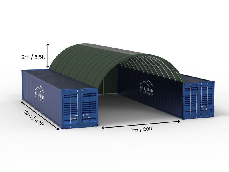6m (20ft) Oopspan | Kontener Skerms 20ft Breedte, 6.5ft Hoogte (6m x 2m)