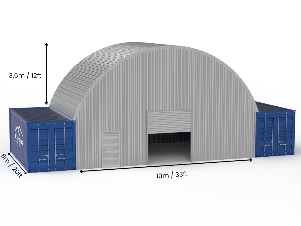 10m (33ft) Span | Steel Container Canopies - 33ft x 12ft (10m x 3.6m)