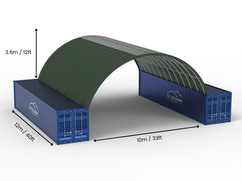 10m (33ft) Isikhala | Izembozo Zokugcina Izitsha - 33ft x 12ft (10m x 3.6m)