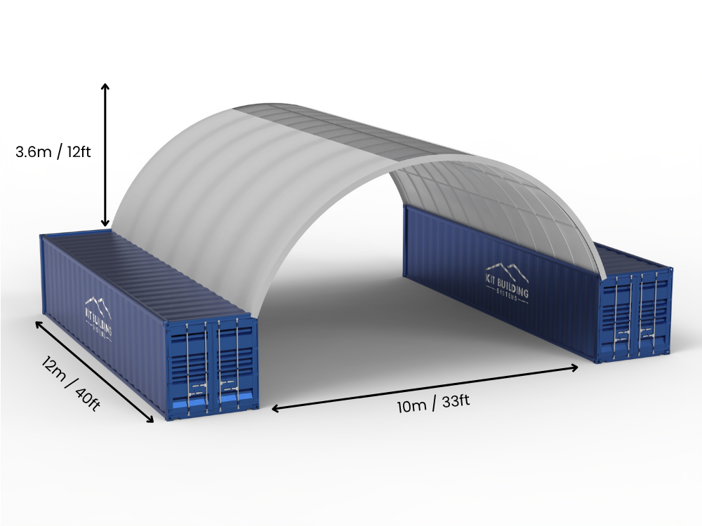 10m (33ft) Isikhala | Izembozo Zokugcina Izitsha - 33ft x 12ft (10m x 3.6m)