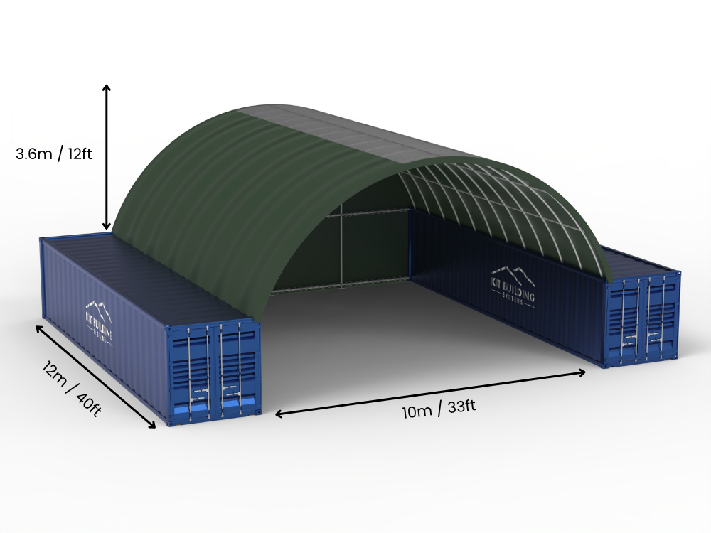 10m (33ft) Isikhala | Izembozo Zokugcina Izitsha - 33ft x 12ft (10m x 3.6m)