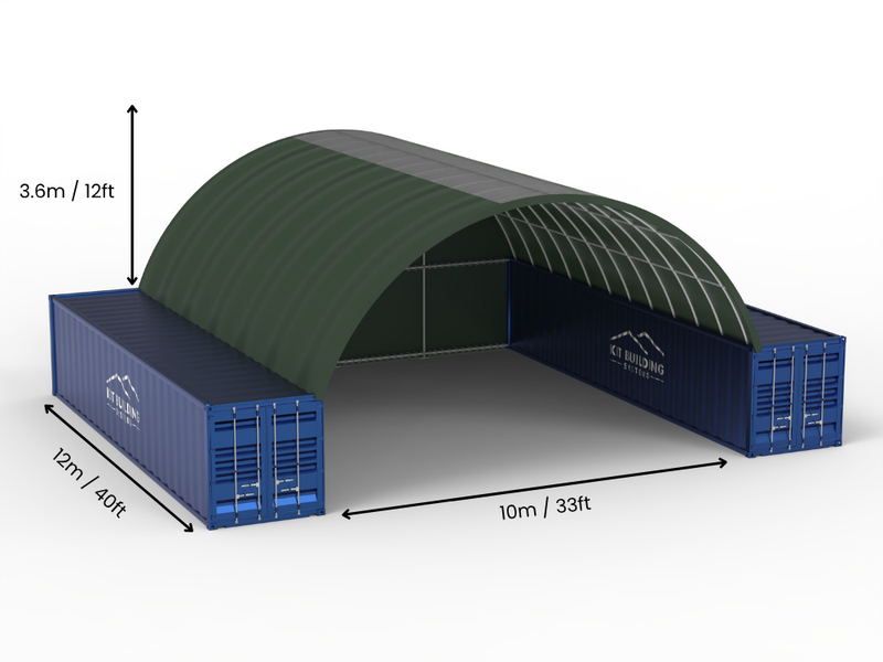 10m (33ft) Isikhala | Izembozo Zokugcina Izitsha - 33ft x 12ft (10m x 3.6m)