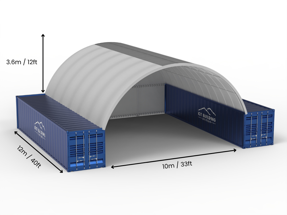 10m (33ft) Isikhala | Izembozo Zokugcina Izitsha - 33ft x 12ft (10m x 3.6m)