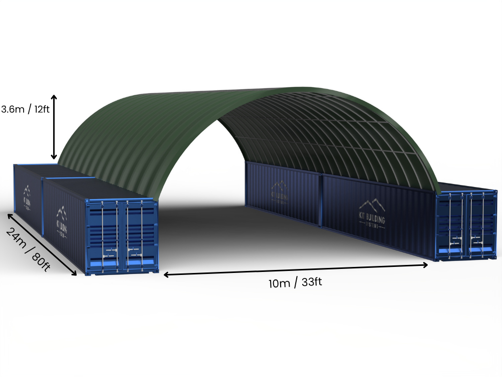 10m (33ft) Isikhala | Izembozo Zokugcina Izitsha - 33ft x 12ft (10m x 3.6m)