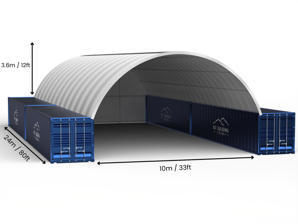 10m (33ft) Isikhala | Izembozo Zokugcina Izitsha - 33ft x 12ft (10m x 3.6m)