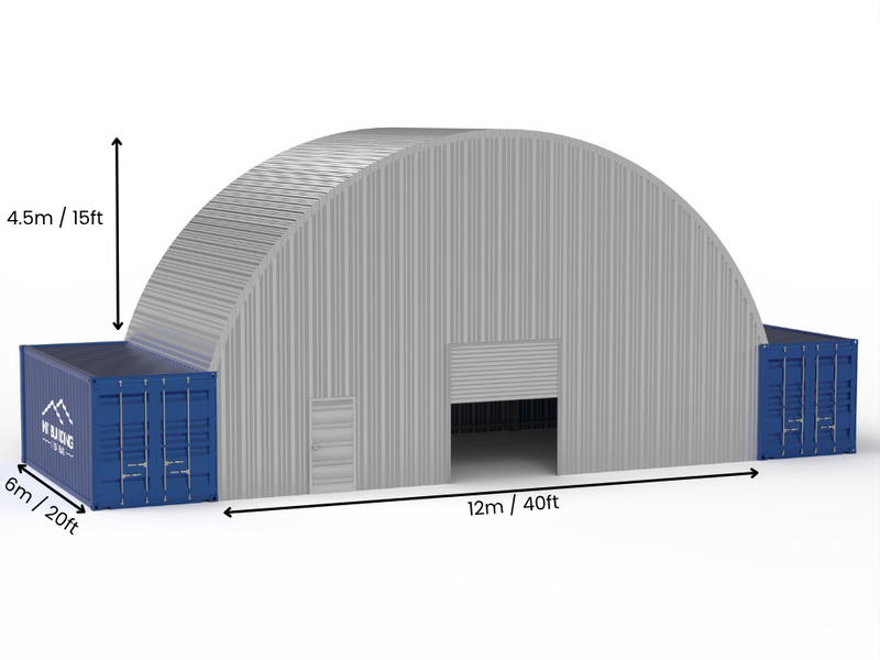 12m (40ft) Span | Steel Container Canopies - 40ft x 12ft (12m x 4.5m)