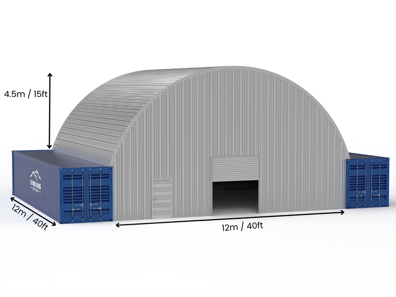 12m (40ft) Span | Steel Container Canopies - 40ft x 12ft (12m x 4.5m)