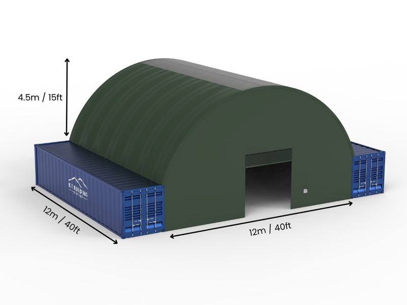 12m (40ft) Isikhala | Izembozo Zokugcina Izitsha - 40ft x 12ft (12m x 4.5m)