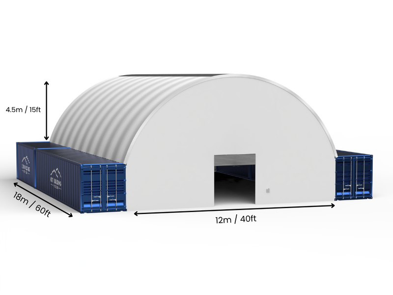 12m (40ft) Isikhala | Izembozo Zokugcina Izitsha - 40ft x 12ft (12m x 4.5m)