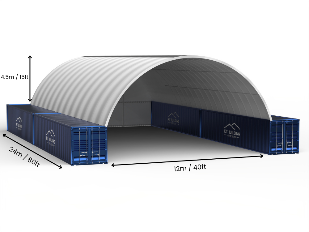 12m (40ft) Isikhala | Izembozo Zokugcina Izitsha - 40ft x 12ft (12m x 4.5m)