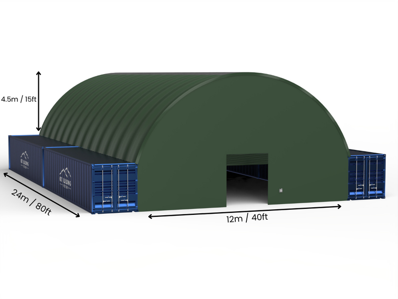 12m (40ft) Isikhala | Izembozo Zokugcina Izitsha - 40ft x 12ft (12m x 4.5m)