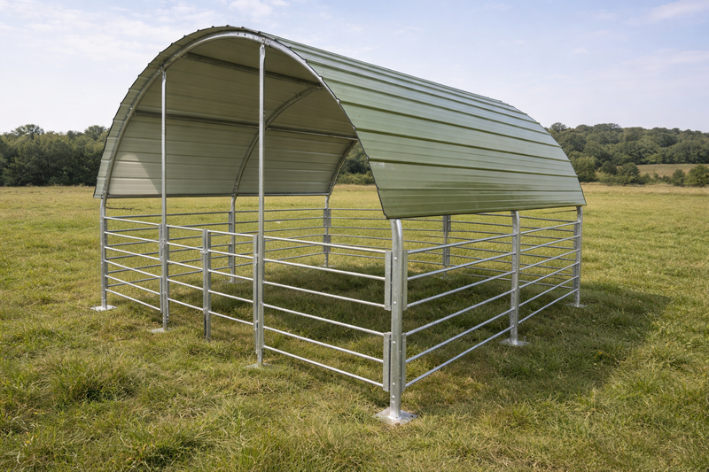Staal Geslote Lewendehawe Skuilings