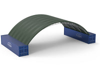 Container Shelter - 60ft x 40ft x 20ft (18.3m x 12m x 6m) Installed on Inside of containers