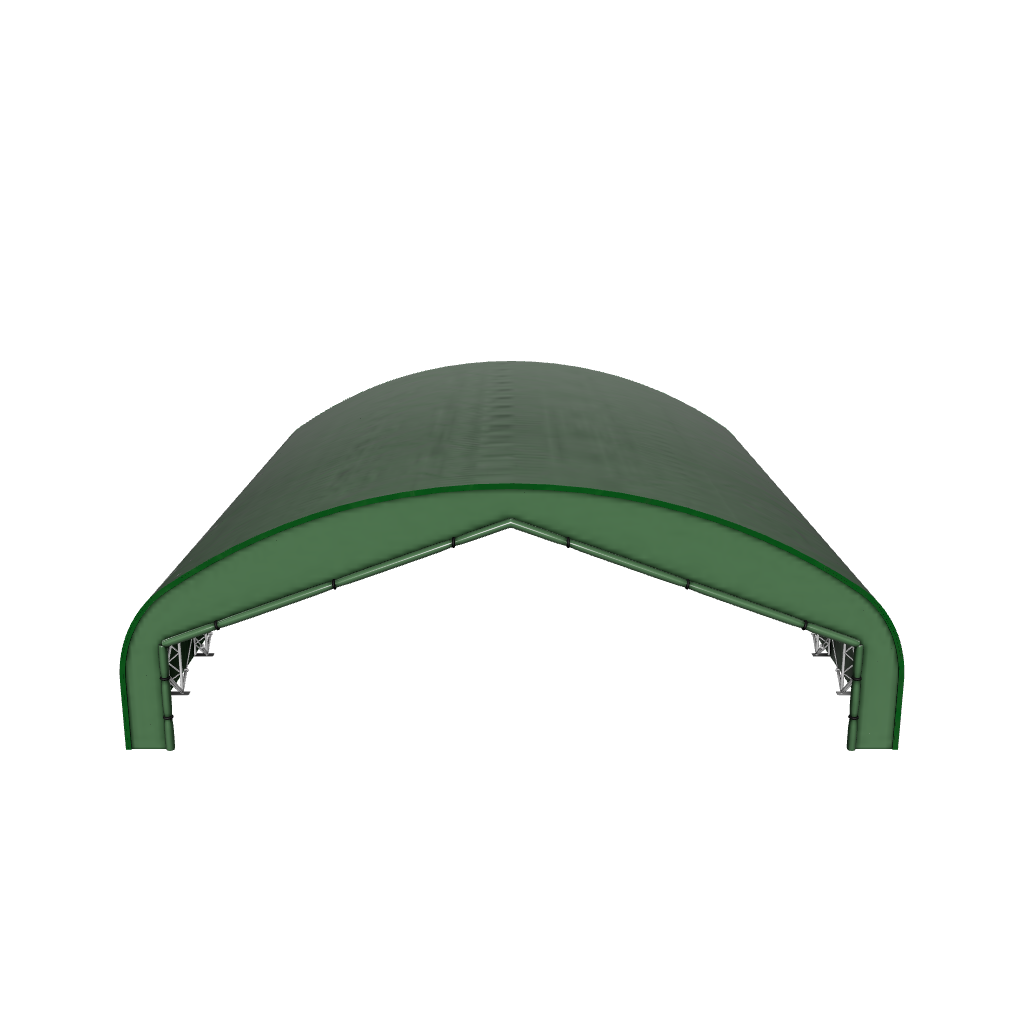 Green aircraft hangar