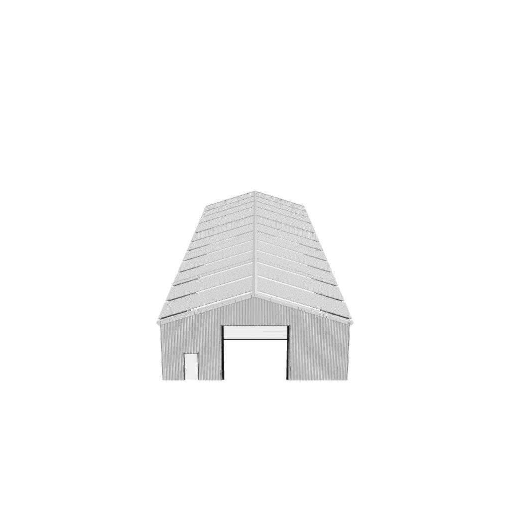 Steel workshop building