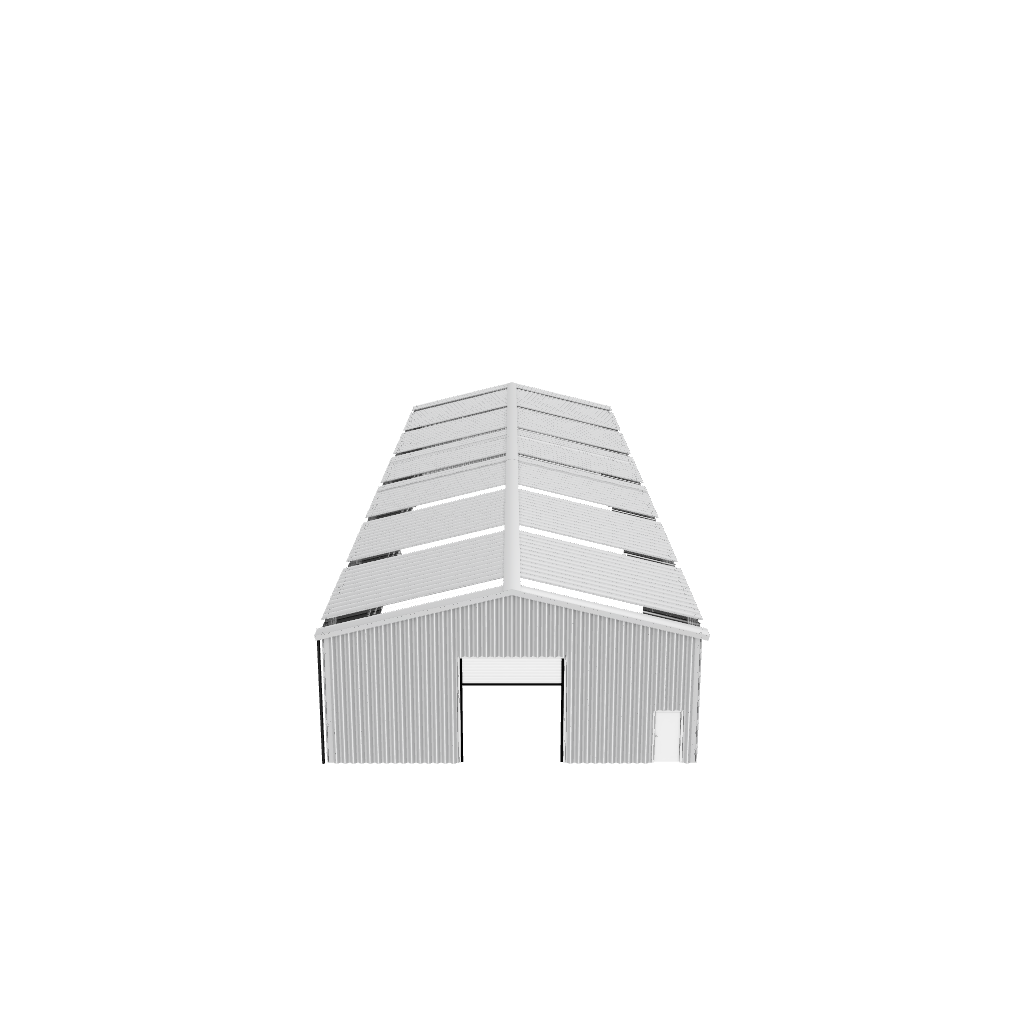 Steel workshop building